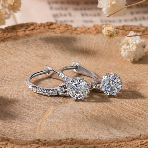3부 다이아몬드 14k 18k 웨딩 결혼 기념일 선물 프로포즈 귀걸이 로리나 HNDER03938