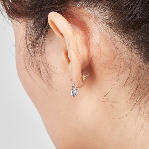 3부 천연다이아몬드 14k 18k 물방울 모양 프로포즈 웨딩 귀걸이 란 HNDER03941
